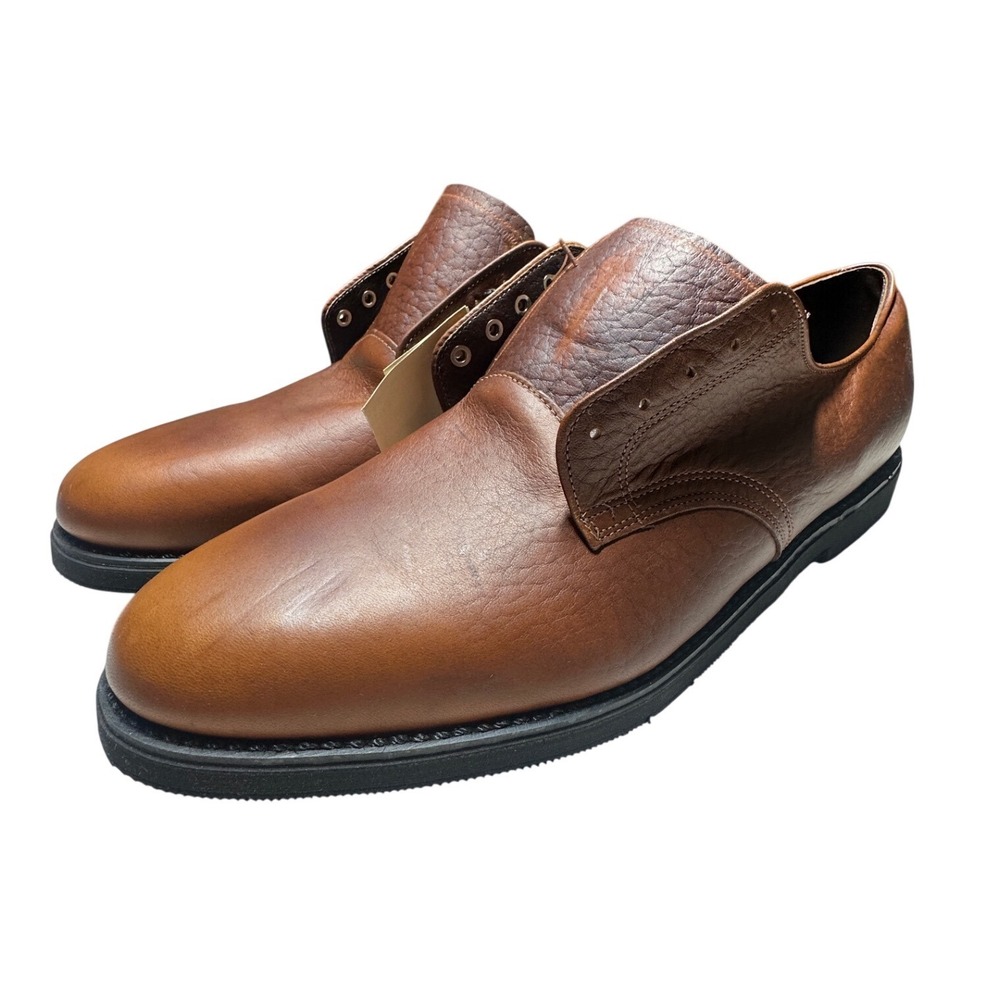 Unbranded BRN Dress Oxford Mens 13 D Brown NEW Full Grain Leather Made in USA